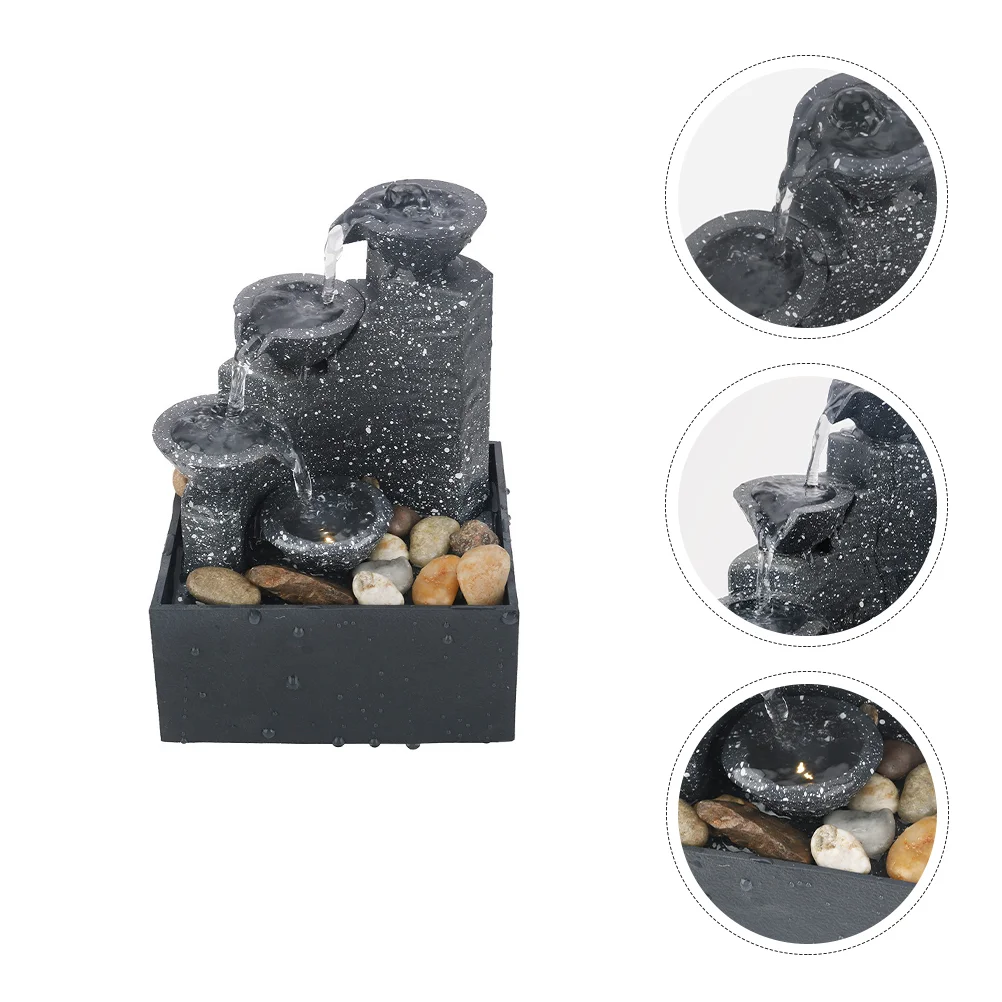 1Pc Simulation Water Fountain Artificial Landscape Decor Gift Without Battery | Дом и сад