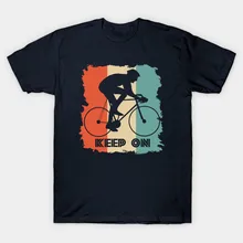 Camiseta para hombre Vintage Retro Cyclist Keep On agobiado camiseta para mujer