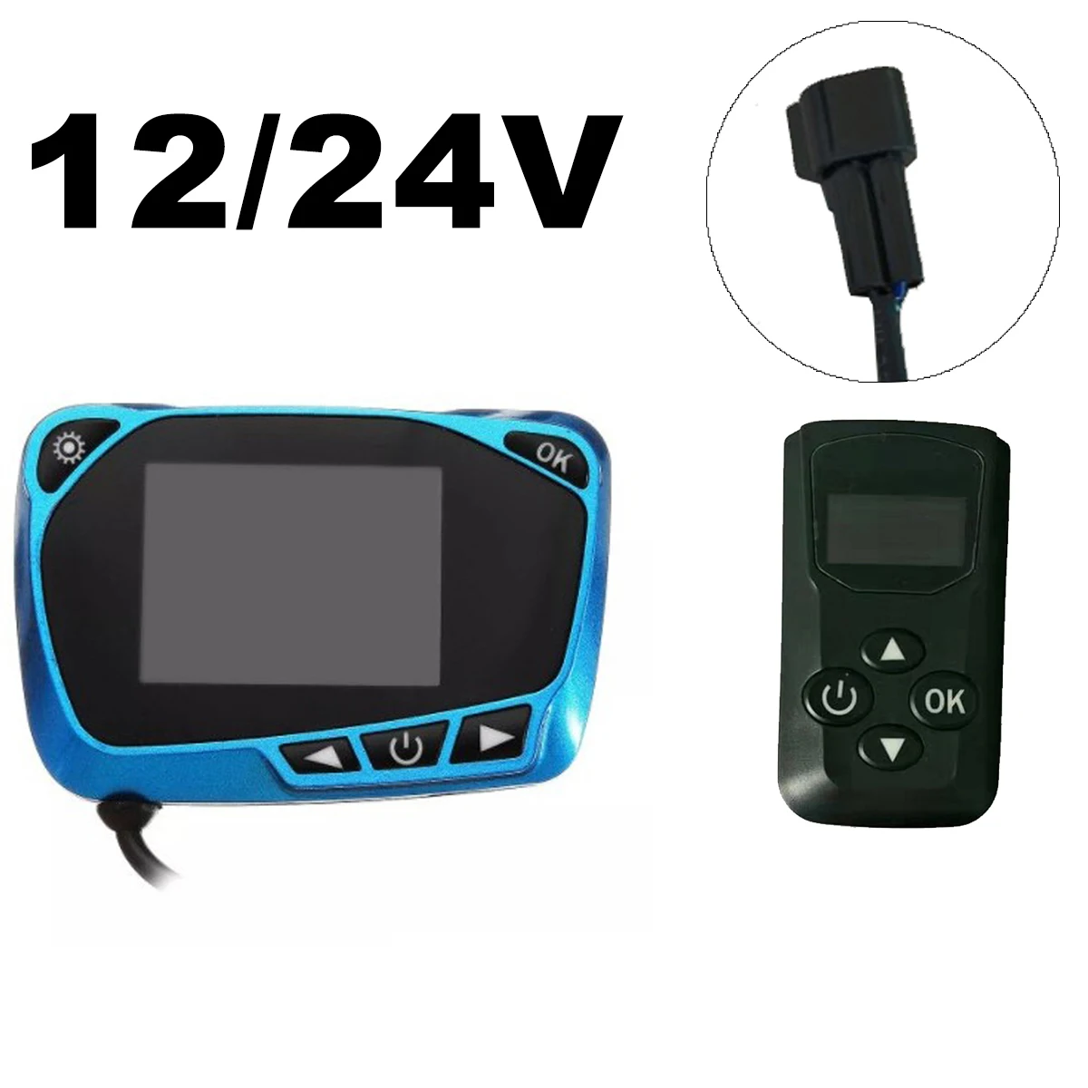 

12V/24V LCD Monitor Parking Heater Switch Car Heating Device Controller Universal For Car Track Air Heater Remote Control