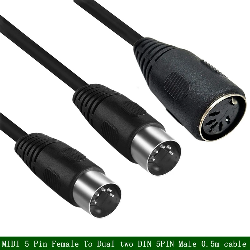 Разветвитель MIDI DIN 5Pin Y-образный кабель средней длины переходник с женской на