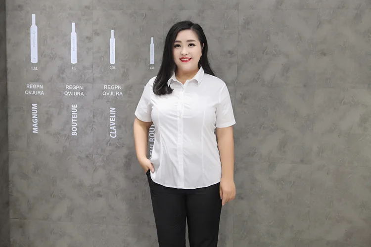 9XL 8XL 7XL 6XL blusas mujer de moda женские блузы рубашки большие размеры; для офиса одежда Блузка shirtt белая Blusas femininas M298