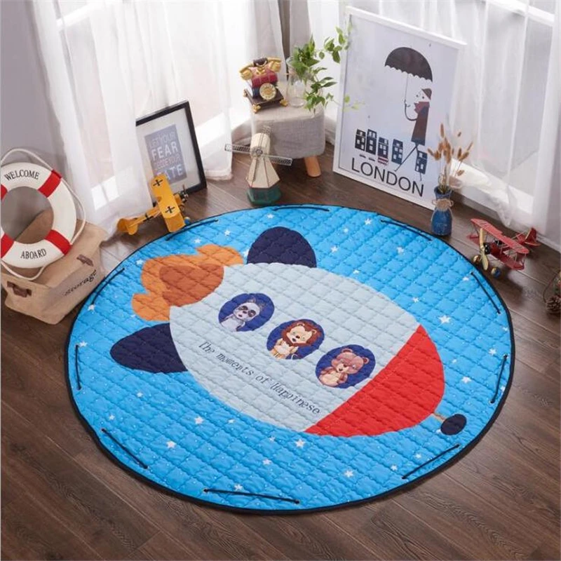 Детские коврики для игр, Мультяшные животные, лиса, овца, тачки, кролик, Сова, детское одеяло для ползания, игрушки Carpe, сумка для хранения, скандинавский Декор детской комнаты