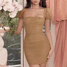 Jurk Vrouwen Oekraïne Polyester Katoen Rushed Vestidos Mujer Vadim Vestido Longo Koop Gratis Verzending 2019 Mouwen Sexy Nieuwe Slim(China)