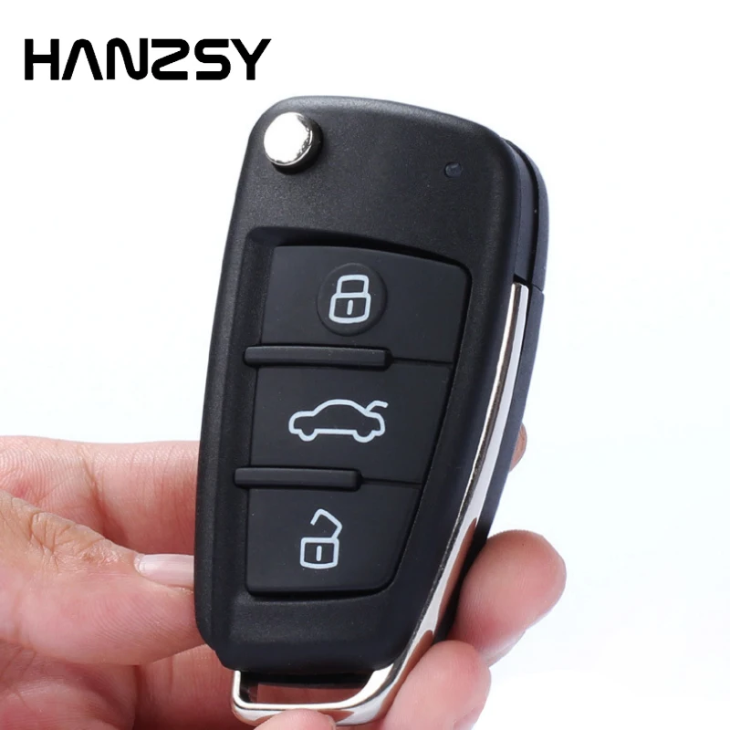 3 Button Replacement Folding Flip Remote Key Shell Case For Audi A2 A3