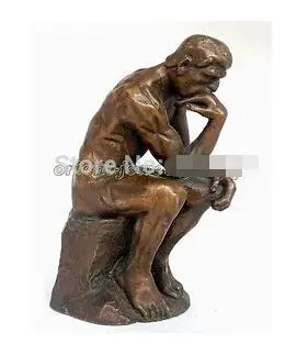 

Collectible ! Vintage Rodin Pure Bronze Thinker Statue Art Deco