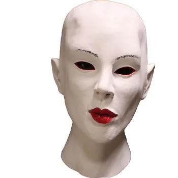 

Top Grade Realistic Female Head Rubber Mask Latex Human Face Party Costume Cosplay Women Full Head Carnival Mask Halloween