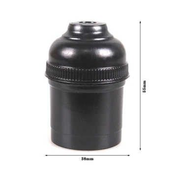 

E27 6A Black Retro Light Bulb Adapter Lamp Holder Pendant Edison Screw Cap Socket Light Fittings AC250V for Lantern Accessory