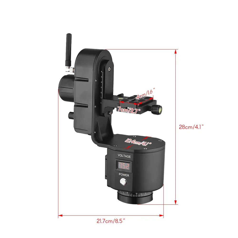 US $297.00 Remote Control Electronic Pan Tilt Head Panoramic Tripod Head For Canon Nikon Sony DSLR Camera Video Shooting
