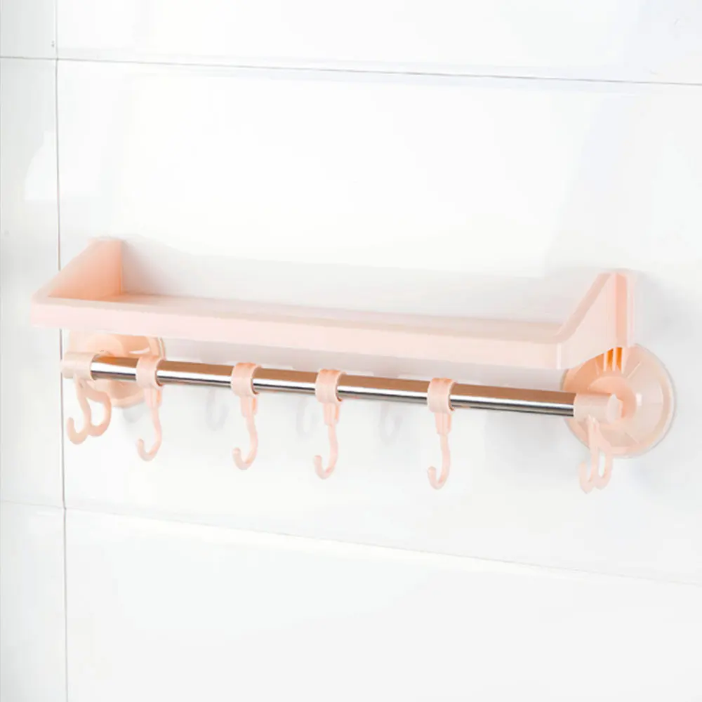 Wall Shelf 4 Color Home Bathroom Furniture Storage Rack Practical Plastic Household Gadget Convenient Durable Holder