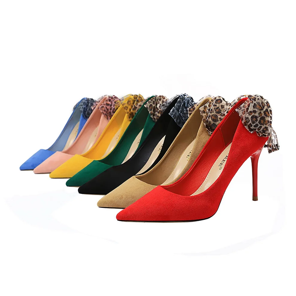 Big tree shoes woman wedding  heel dress shoes women's high heels shoe and bag set green shoes for women sexy high heel women