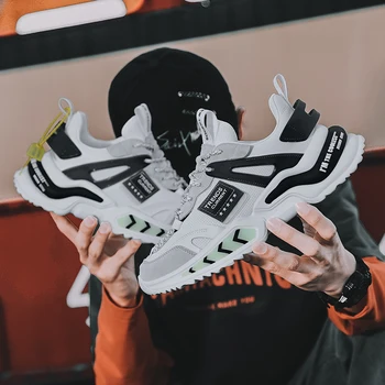 

Men's outdoor plus size sports shoes lightweight breathable mesh men's walking shoes running shoes Zapatillas Mujer casual shoes