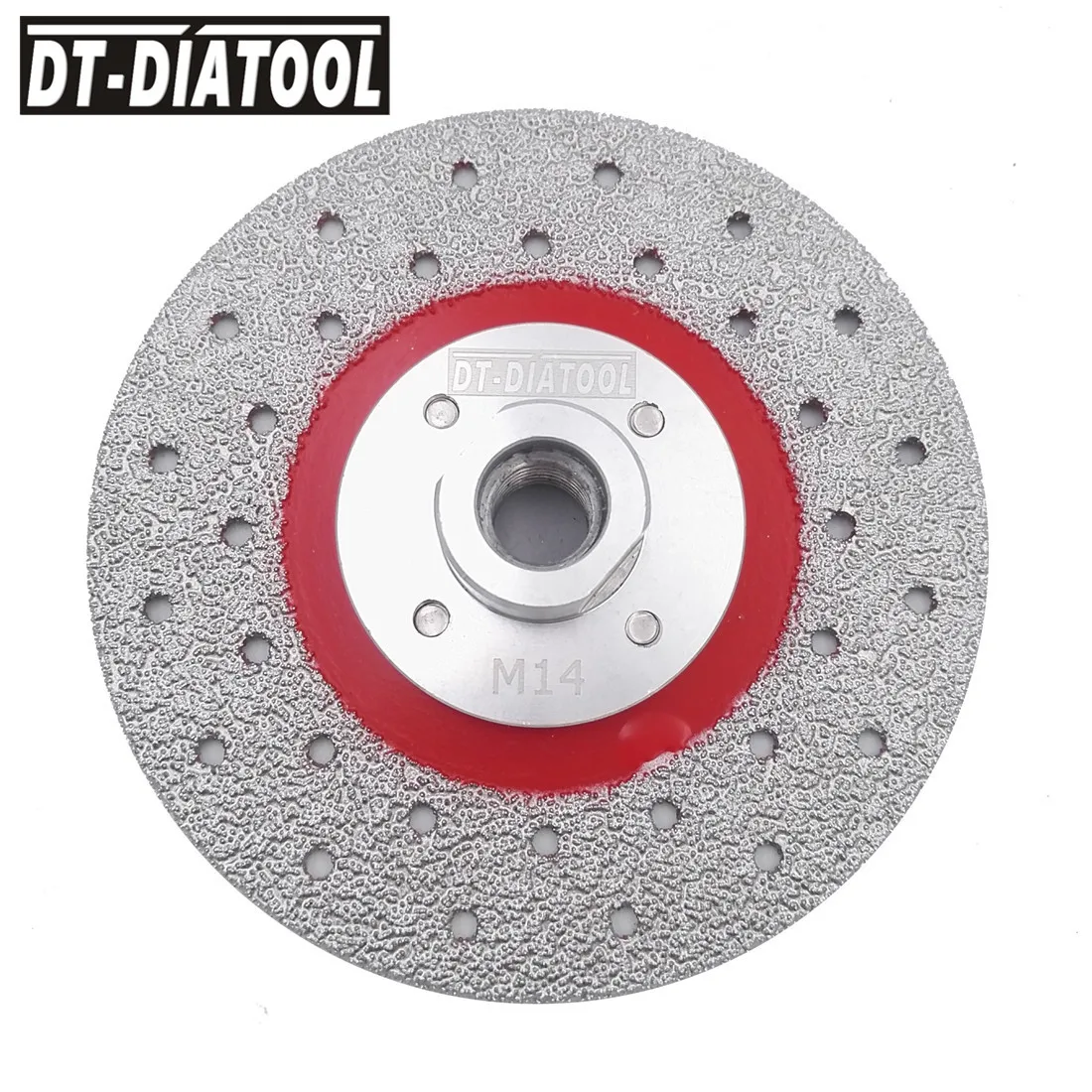 DT-DIATOOL 2 шт M14 резьба 115 мм/4," двухсторонняя вакуумная пайка алмазный шлифовальный режущий диск для гранита мрамора камня бетона
