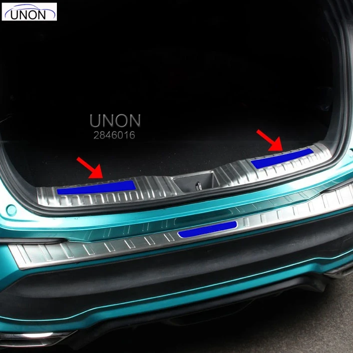 

For Toyota C-HR C HR CHR 2016 2017 2018 Car Accessories 1PC Stainless Steel Inner Rear Boot Trunk Protecting Plate Fender Bumper