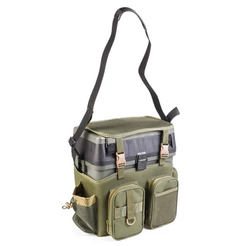 

Multifunctional Fishing Backpack with Tackle Box Fishing Gear Utility Storage Shoulder Bag