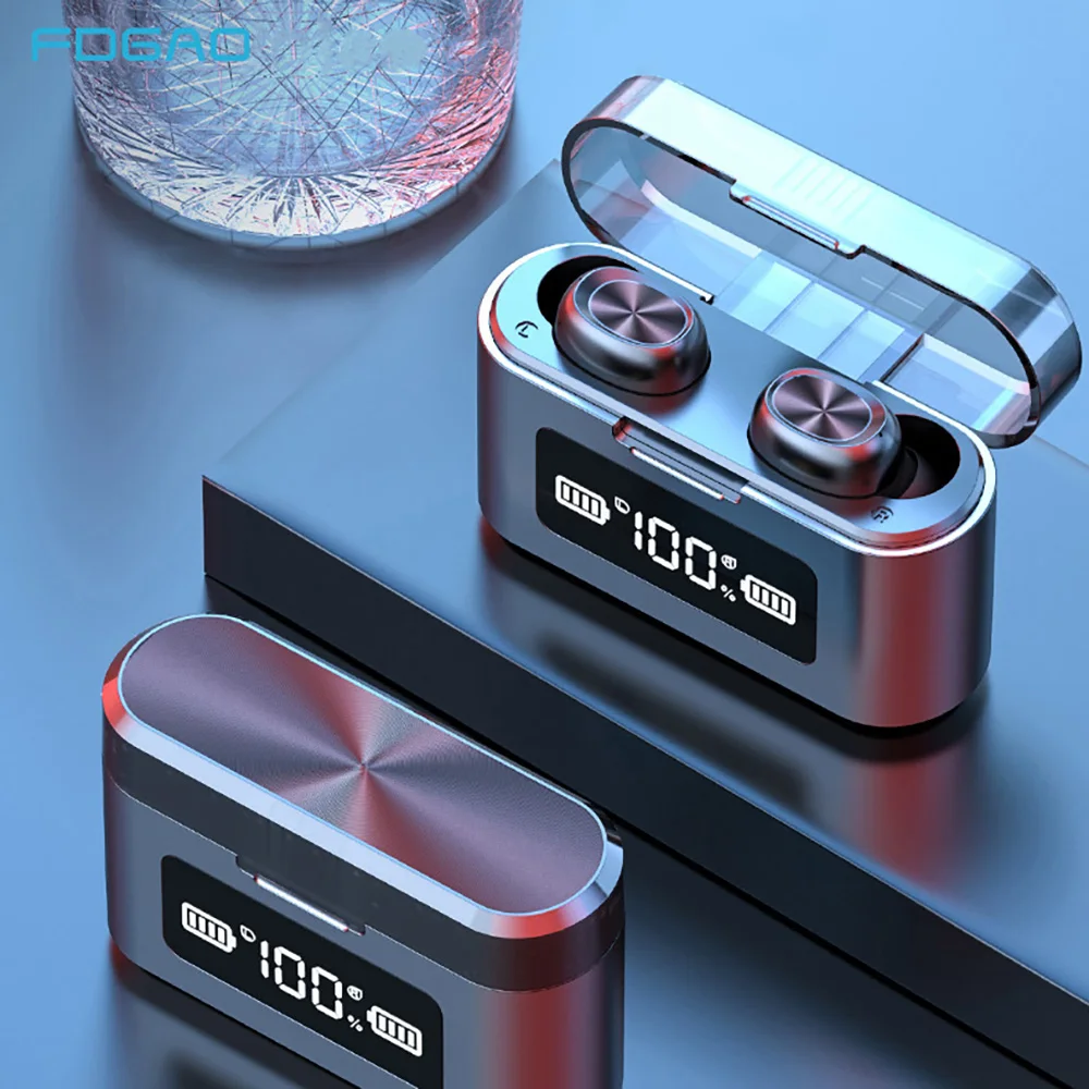 Bluetooth 5 1 Earphones TWS Fingerprint Touch Control Headset HiFI Stereo In ear Earbuds Wireless Headphones Waterproof Sports
