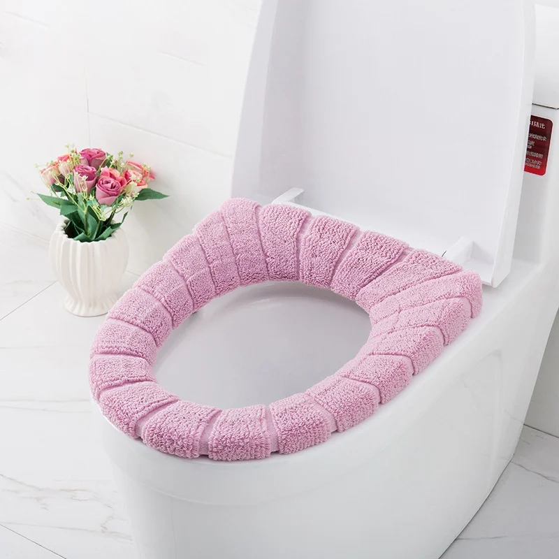 Универсальное теплое мягкое моющееся сиденье для унитаза Чехол коврик набор для домашнего декора коврик для унитаза чехол для сиденья Крышка для унитаза аксессуары - Цвет: P