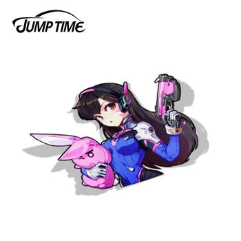 

Jump Time 13cm x 10cm D.VA Anime Stickers Waifu Decal Funny Car Styling Vinyl Graphic Decor For Window Bumper Trunk Car Stickers