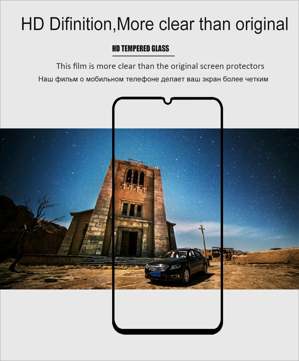 75 шт./лот 2.5D Премиум Закаленное стекло для Xiaomi Redmi Note 8 Pro Полное покрытие Защитная пленка для экрана для Redmi Note 8