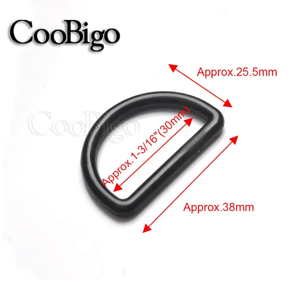 Webbing Size 30mm 25 шт. мульти размер пластик черное d-кольцо Регулируемая пряжка для рюкзака ремень одежды Сумка Собаки Воротник, тканевая лента аксессуары - Цвет: Webbing Size 30mm