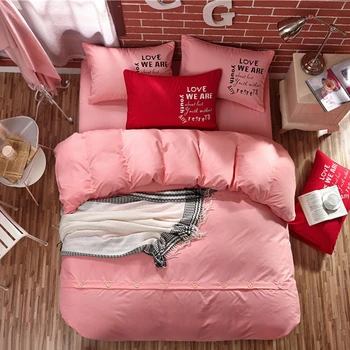 

Yimeis Bedding Set Cotton Solid Color Bed Linen Cotton Queen Comforter Bedding Sets Twin BE47324