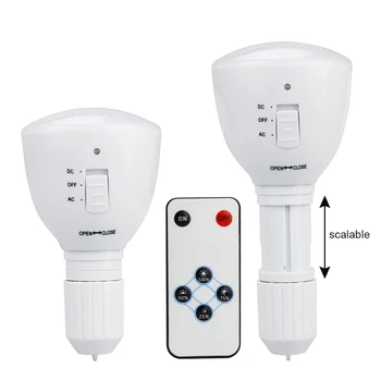 

Portable Rechargeable Emergency Led Light Bulb E27 Dimmable DC to AC Magic Flashlight 85-265V with Remote Controller Light