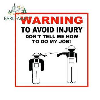 

EARLFAMILY 13cm x 12.9cm for Dont Tell Me How To Do Auto Decal DIY Anime Waterproof Car Accessories Occlusion Scratch Stickers