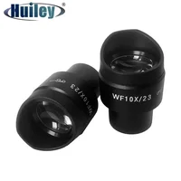 Ocular WF10x con copas oculares de goma, tamaño de montaje ajustable de 30mm, campo de visión de 23 mm para microscopio estéreo, 2 uds.