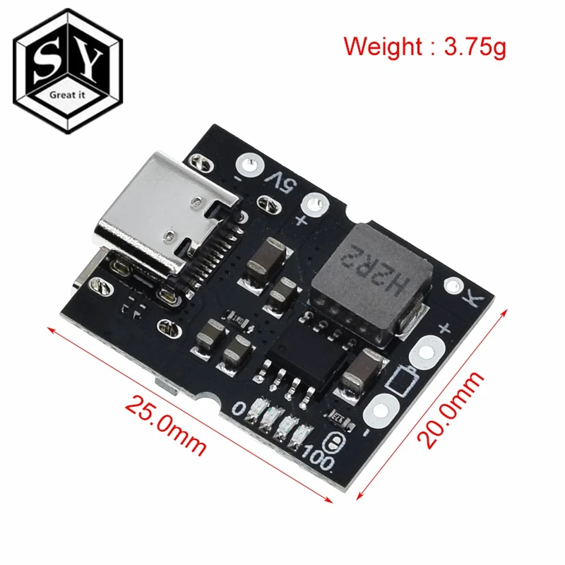 Повышающий преобразователь USB Type-C 5 в 2 А, модуль питания для зарядки литиевых аккумуляторов, защитная плата светодиодный дисплеем, USB для зарядного устройства «сделай сам» Повышающий преобразователь USB Type-C 5 в 2 А, модуль питания для зарядки литиевых аккумуляторов, защитная плата светодиодный дисплеем, USB для зарядного устройства «сделай сам»