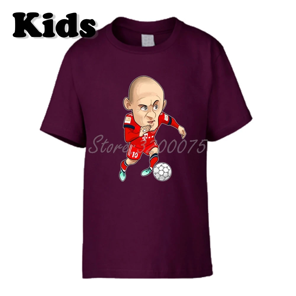 Детская футболка Arjen Robben 10, одежда с героями мультфильма «голландская легенда» футболка для мальчиков и девочек футболка с круглым вырезом, W19102809 - Цвет: 11