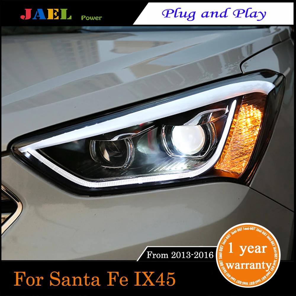 JAEL Новый светодиодный головной светильник для IX45 2013-2016 Santa Fe светодиодные фары DRL s