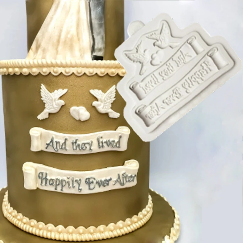 

Happily Ever After Molds Fondant Cake Decorating Tools Silicone Molds Chocolate Baking Tools for Cakes Gumpaste Fimo