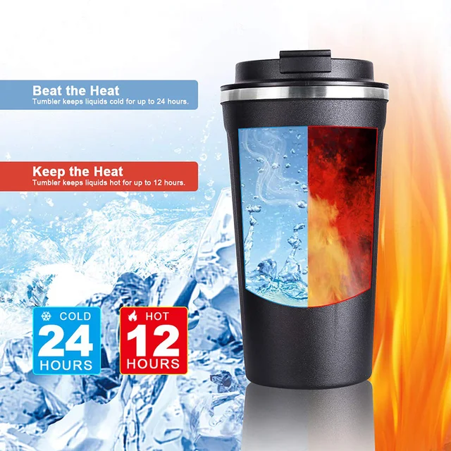 Hőpohár Sör Fedéllel Kávé Bögre Hűvösebb Hűvös Palack Rozsdamentes Acél Hordozható Autó Vákuum Lombik Szivárgásos Italok - Image 4