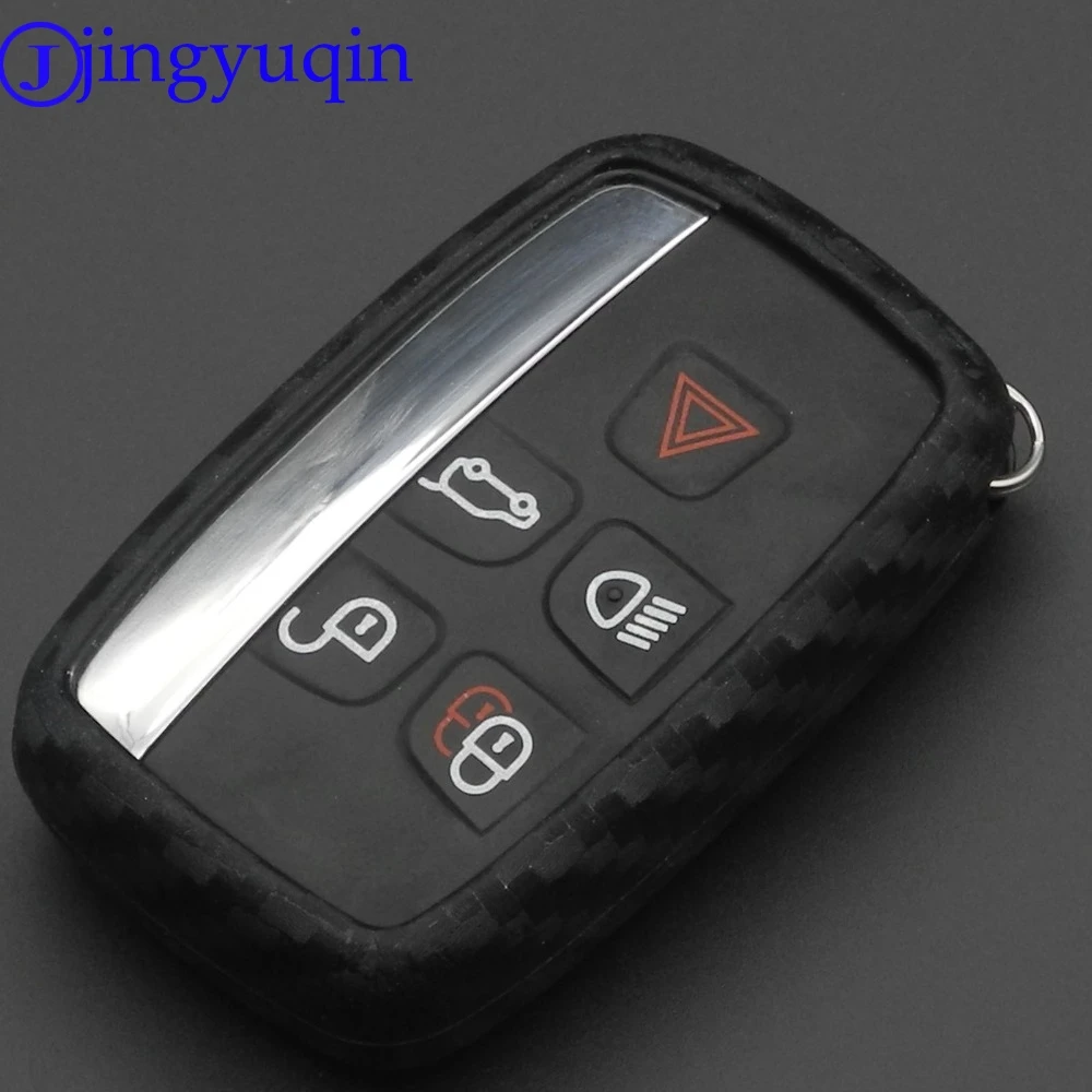 Чехол для автомобильного ключа jingyuqin карбоновый силиконовый чехол Land Rover Range Sport