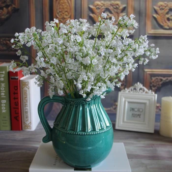 

HOT Artificial Fake Silk Gypsophila Flower Plant Wedding Home Decor Bouquet Fake Wedding Artificial Flower Simulation Decoration