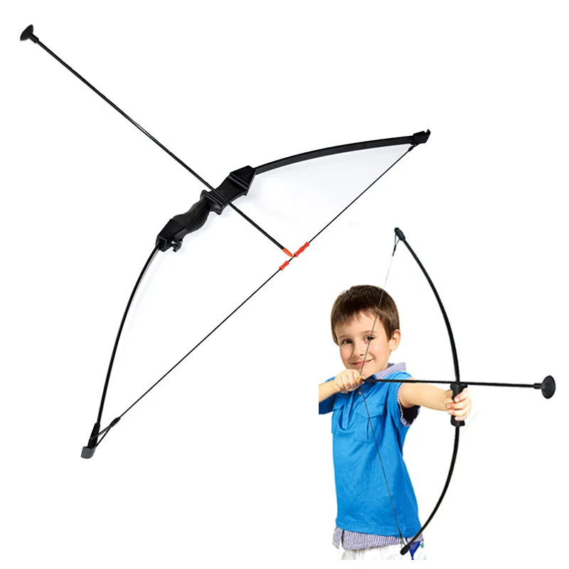 20 Lbs Bow Arrow Interesting Kids Archery Set Arrow Shooting Toy with 2 Chuck Arrows Finger and Arm Guard Children Archery Games
