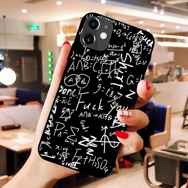 Чехол для телефона с формулой клавиатуры iPhone 11 pro XS MAX 8 7 6 6S Plus X 5 5S SE XR SE2020|Бамперы| |