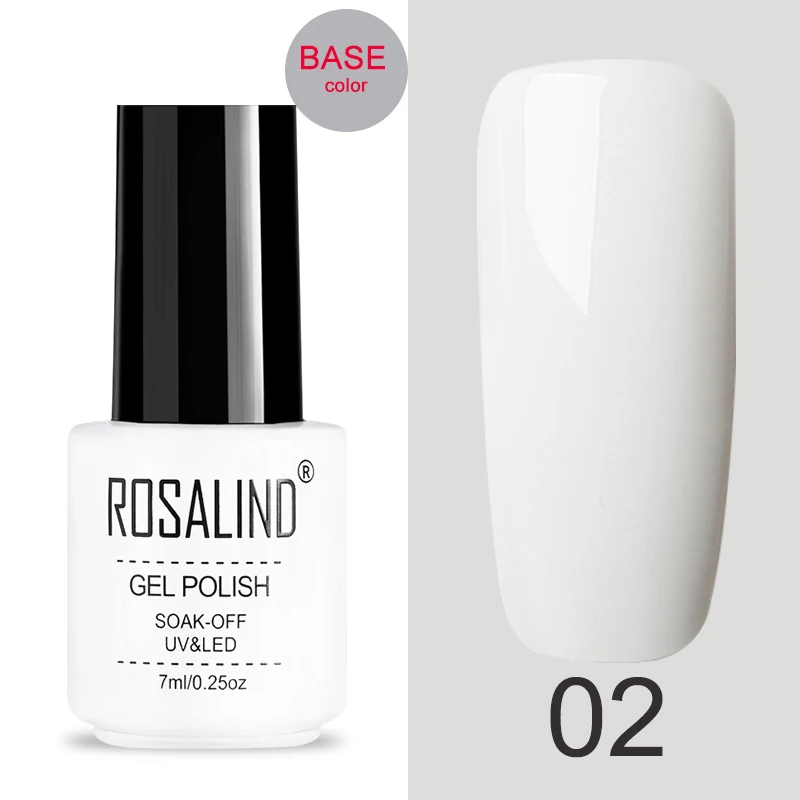White02 ROSALIND трещина гель лак для ногтей расширение цветная основа лак для ногтей Гибридный маникюрный набор для УФ Led Полупостоянный базовый верхний слой - Цвет: White02