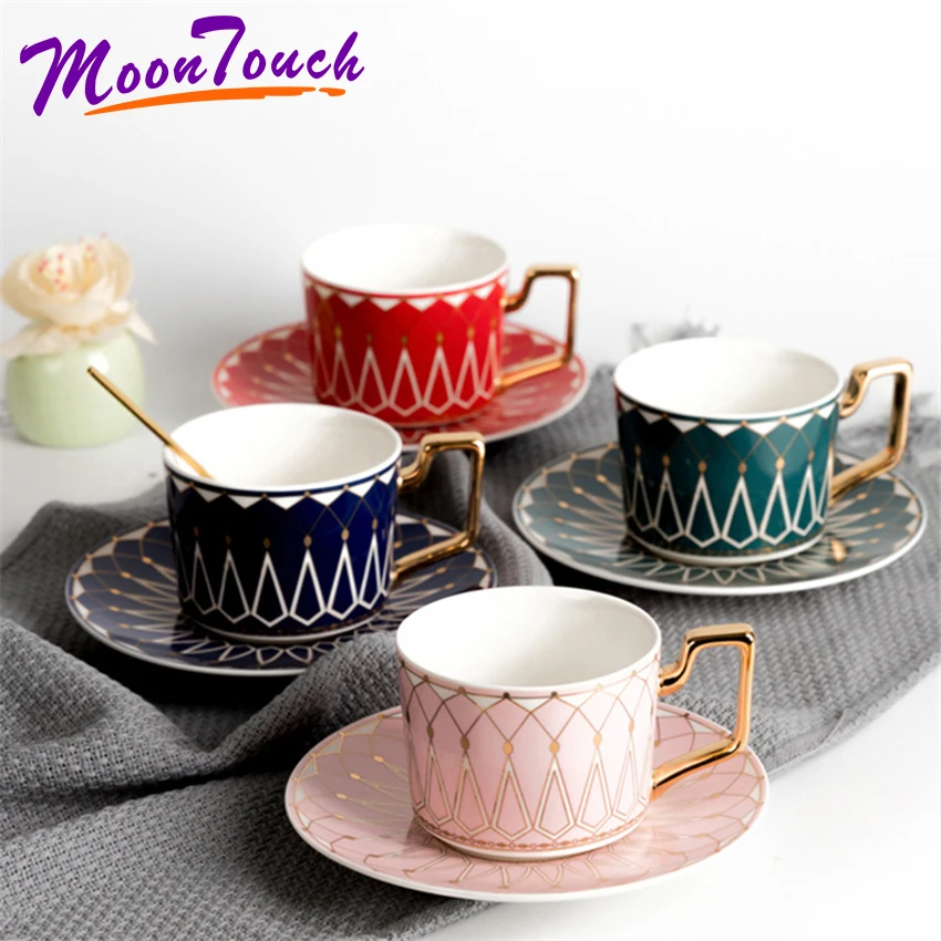

Creative Ceramic Coffee Cup Milk Mug European Retro Style Marble Pattern Home Use for Children Drinkware Coffee Accessories