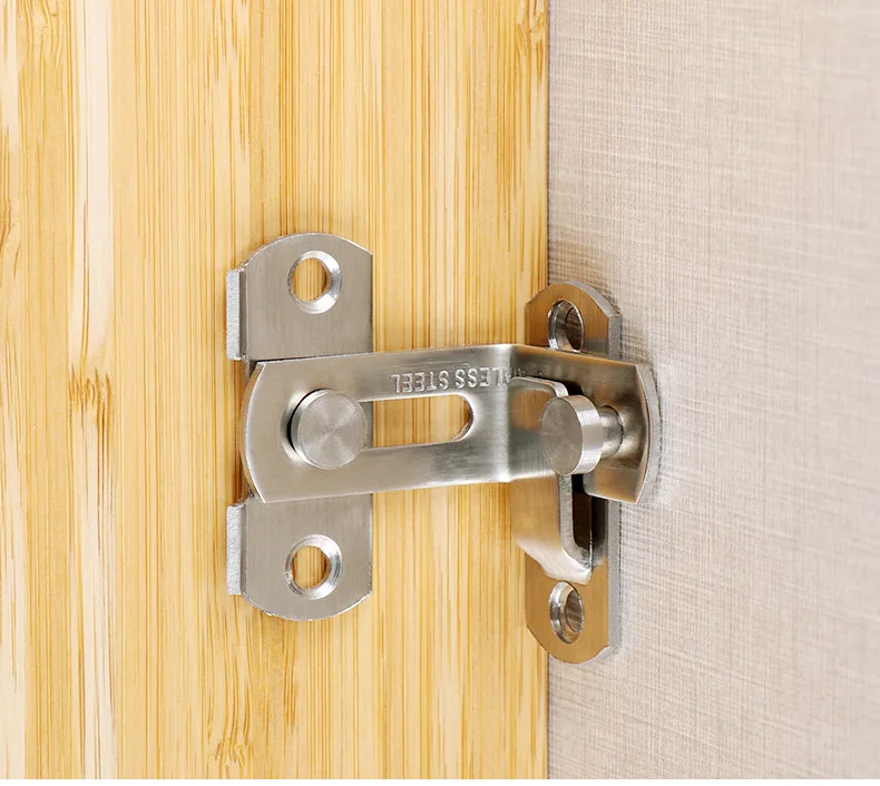 For Window Anti-theft Cabinet Fitting Hasp Latch Hotel Sliding 90 Degree Door Lock Stainless Steel Barrel Bolt Household door latch