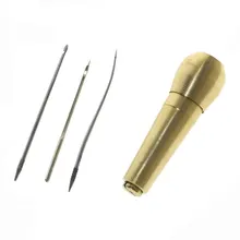 Canvas Leather Tent Shoes Sewing Awl Taper Leather craft Needle Kit Repairing Tool Sets Hand Stitching