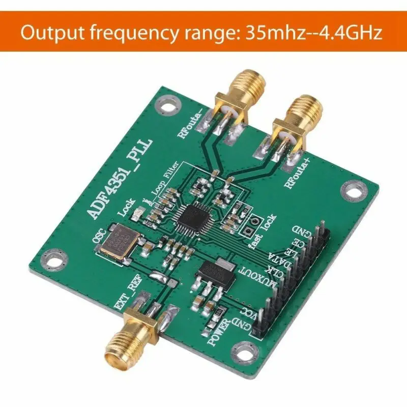 SMA женский ADF4351 PLL радиочастотный источник сигнала, синтезатор, макетная плата, трехпроводная последовательная шина периферийного интерфейса