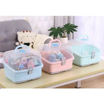 

1 Pc Baby Milk Bottle Storage Case Baby Bottle Box Tableware Box Portable For Travel Home Outdoor