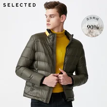 Мужская верхняя одежда со стоячим воротником, зимняя куртка на утином пуху, пальто S | 419412564