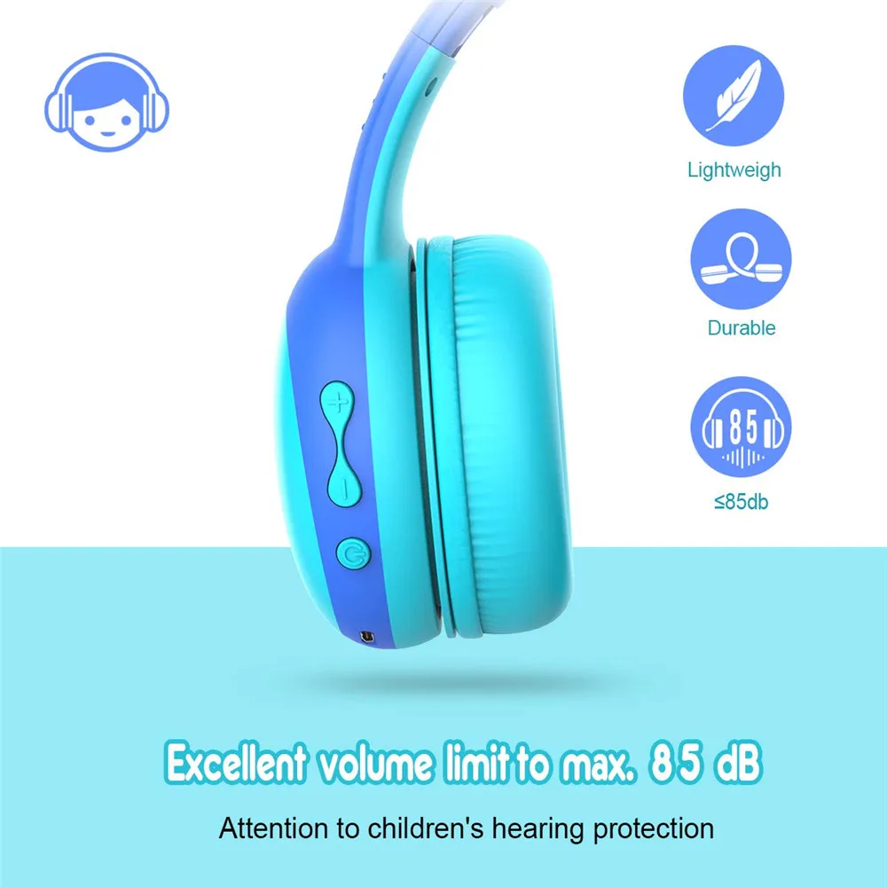 Bluetooth Kids Headphones With 85db Limited Volume Wireless Bluetooth Headphones Foldable Stereo Over ear Kids Headsets