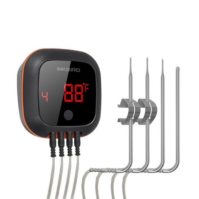 Inkbird Ibt-4Xs Két/Négy Szonda Bbq Főzési Hőmérő Parti Sütőhez Dohányzó Sör Grillezés Sült Támogatás Ingyenes Alkalmazásvezérlés