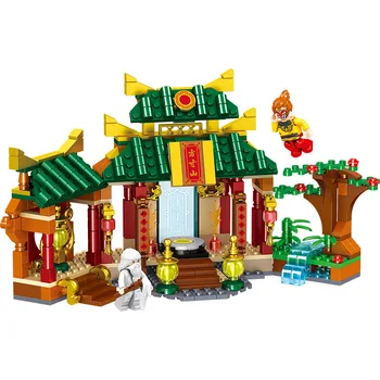 

Journey to the West Wonderland Scene Building Blocks Chinese Legend Myth Monkey King Action Figure Architecture Bricks Model Toy
