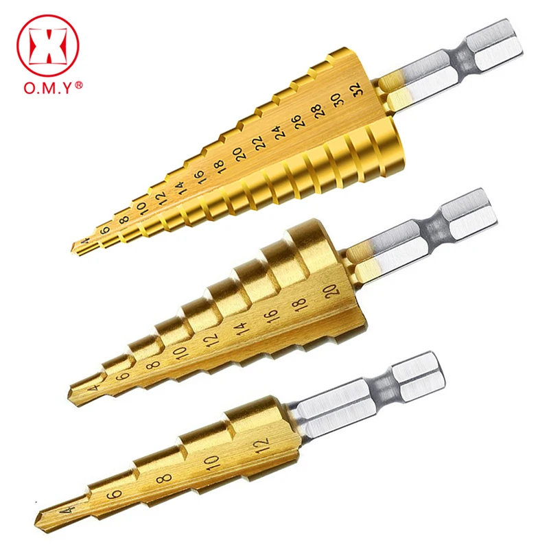 OMY Professional HSS стальной большой конус шестигранный хвостовик с покрытием металла