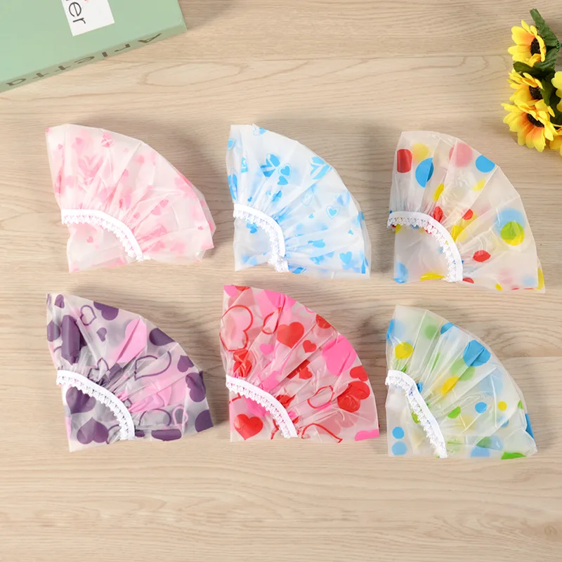 CUTE Cartoon Turban Shower Cap Quickly Dry Hair Shower Hat Wrapped Towel Bathing Cap Bathroom Accessories Waterproof Bathing