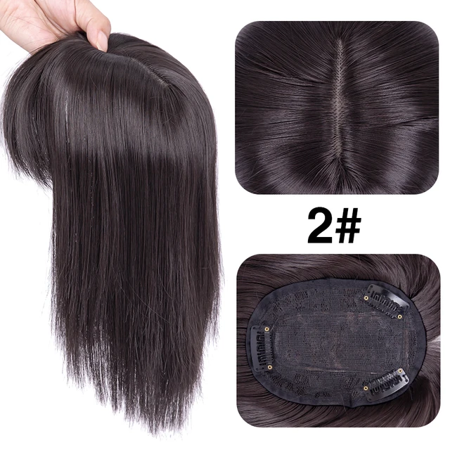 Synthetic New Woman Hair Clip In Hair Pieces With Bangs For Women Cover Thinning Hair and White Hair Hairpiece Synthetic On Hair 2