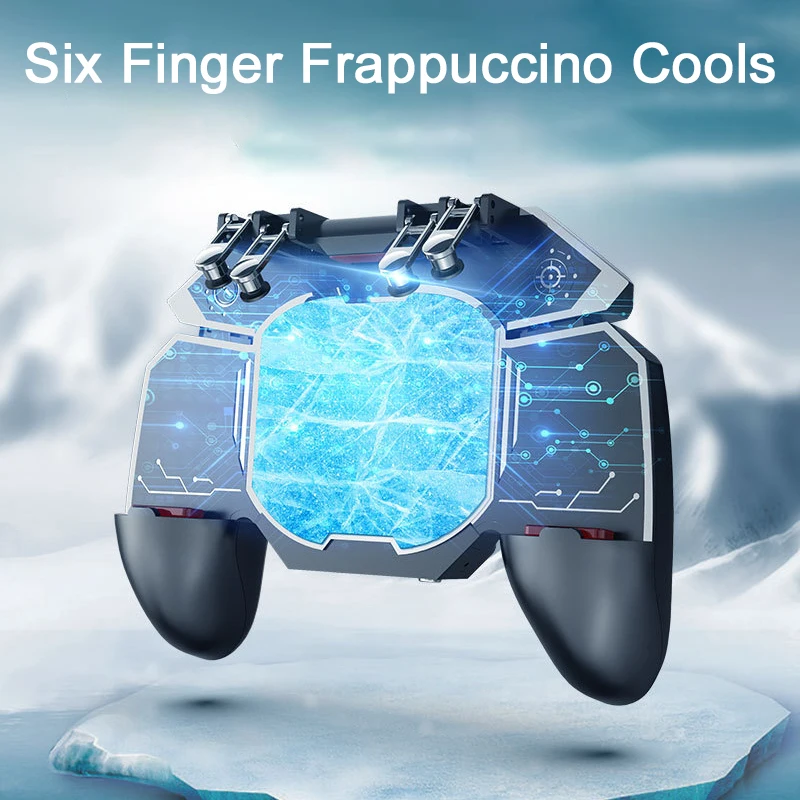 DL88 Phone Cooler Fan Game Controller Grip 6 Finger Trigger Joystick For Mobile Radiator PUBG Handle | Электроника